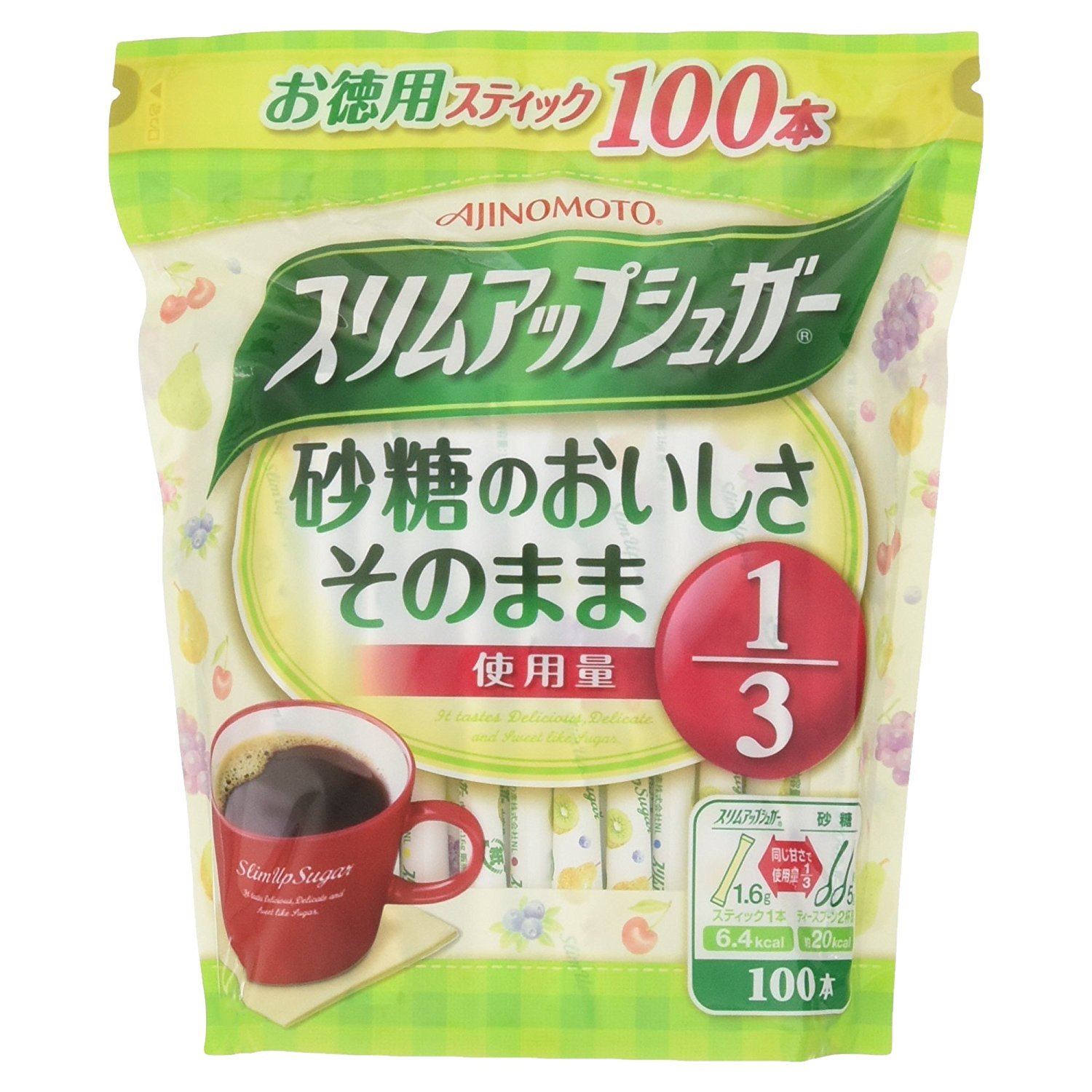味の素 - 専用　まとめ売り　スリムアップシュガー100本×7 パルスイート120g×15 Amazon.co.jp: スリムアップシュガー 1.6g×20スティック : 食品
