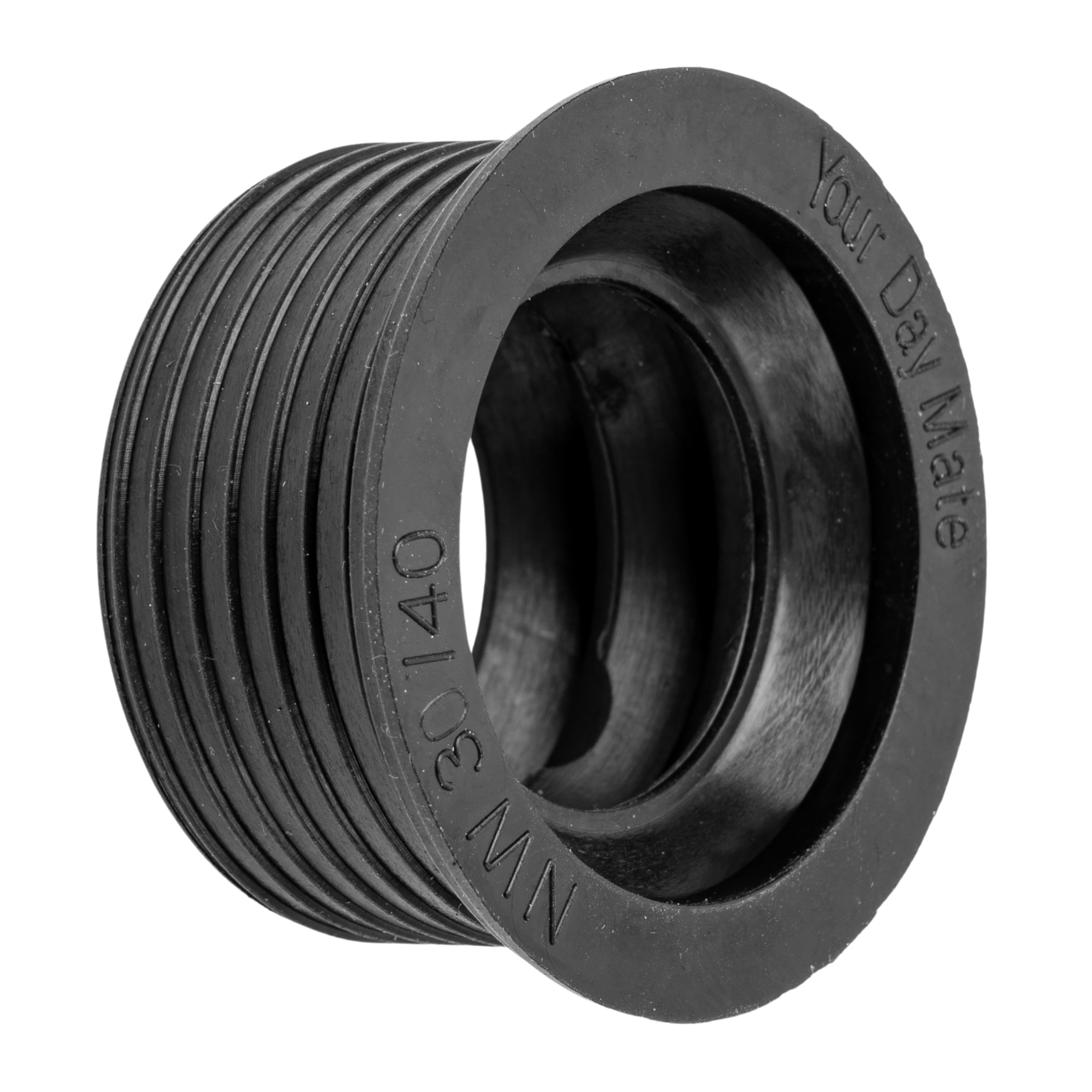 Siphon Rubber Sleeve, 1 piece, Made of Rubber, NW 30/40, for DN40 HT Drain Pipe Inner Ø 40 mm and 1 ¼" Siphon Pipe Outer Ø 28-32 mm, Rubber Nipple with Ø 45 mm Stop, 25 mm Long Siphon Seal