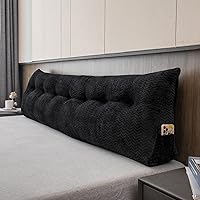 Vista 25 de Cabecera triangular grande, respaldo de cuña y soporte de posicionamiento, almohadas de lectura, almohadas de cuña para cama de día con funda