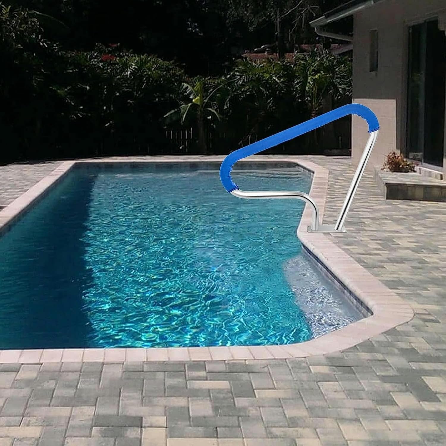 PooHand Rail, Pasamanos De Fácil Montaje Pool Rail Pool Railing Swimming Pool Handrail Quick Mount｜304Stainless Steel ｜Safety Anti-Slip｜Swimming Pool Handrail~/