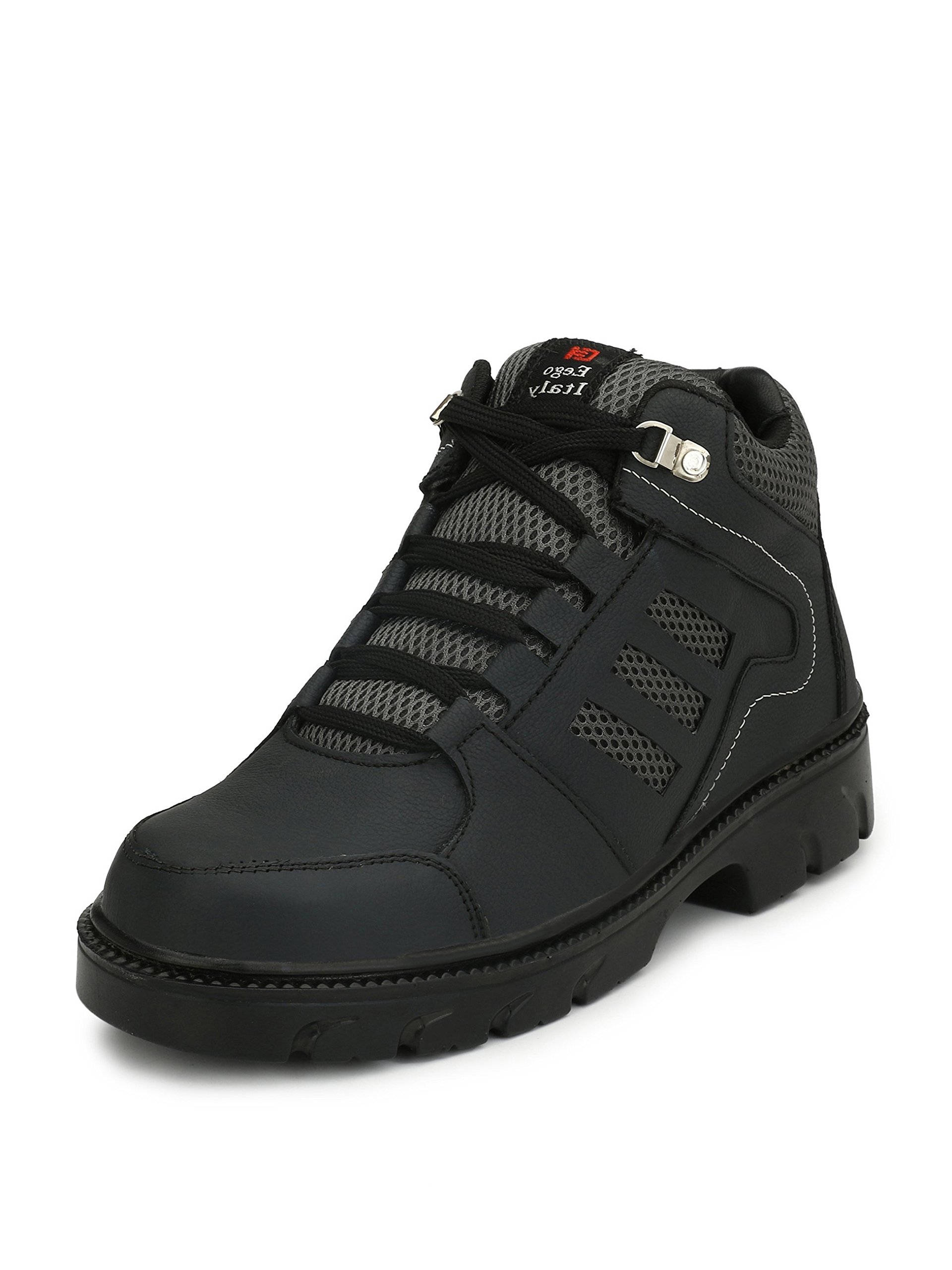 Eego Italy Genuine Leather Light Weight Mens Steel Toe Safety Boots With Anti Skid Sole Black, Size_10 (B07FYDH4TN) Amazon Price History, Amazon Price Tracker