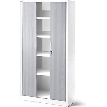 Jan Nowak By Domator24 T001 Rideaux Armoire De Bureau 4 Etageres Porte Roulante Tole D Acier Verrouillable 185 Cm X 90 Cm X 45 Cm Blanc Gris Metal Amazon Fr Cuisine Maison Jan Nowak By Domator24 T001 Rideaux Armoire De Bureau 4 Etageres Porte Roulante Tole D Acier Verrouillable 185 Cm X 90 Cm X 45 Cm Blanc Gris Metal Amazon Fr Cuisine Maison