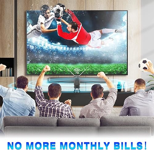 Miniatura 8 de Antena de orejas de conejo Recepción de largo alcance con amplificador Antena de TV para Smart TV Interior, Antena HD para TV Interior 4k, Antena