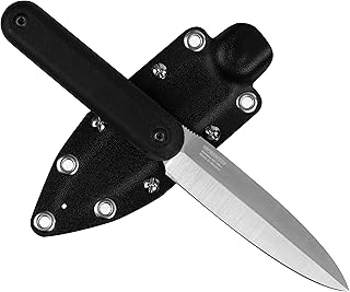 BPS Knives Citizen - EDC Tactical Knife with Micarta Handle - Fixed-Blade Stainless Steel Knife with Plastic Sheath - Everyday Carry Utility Knife - Full Tang Survival Knife - BPSKNIVES