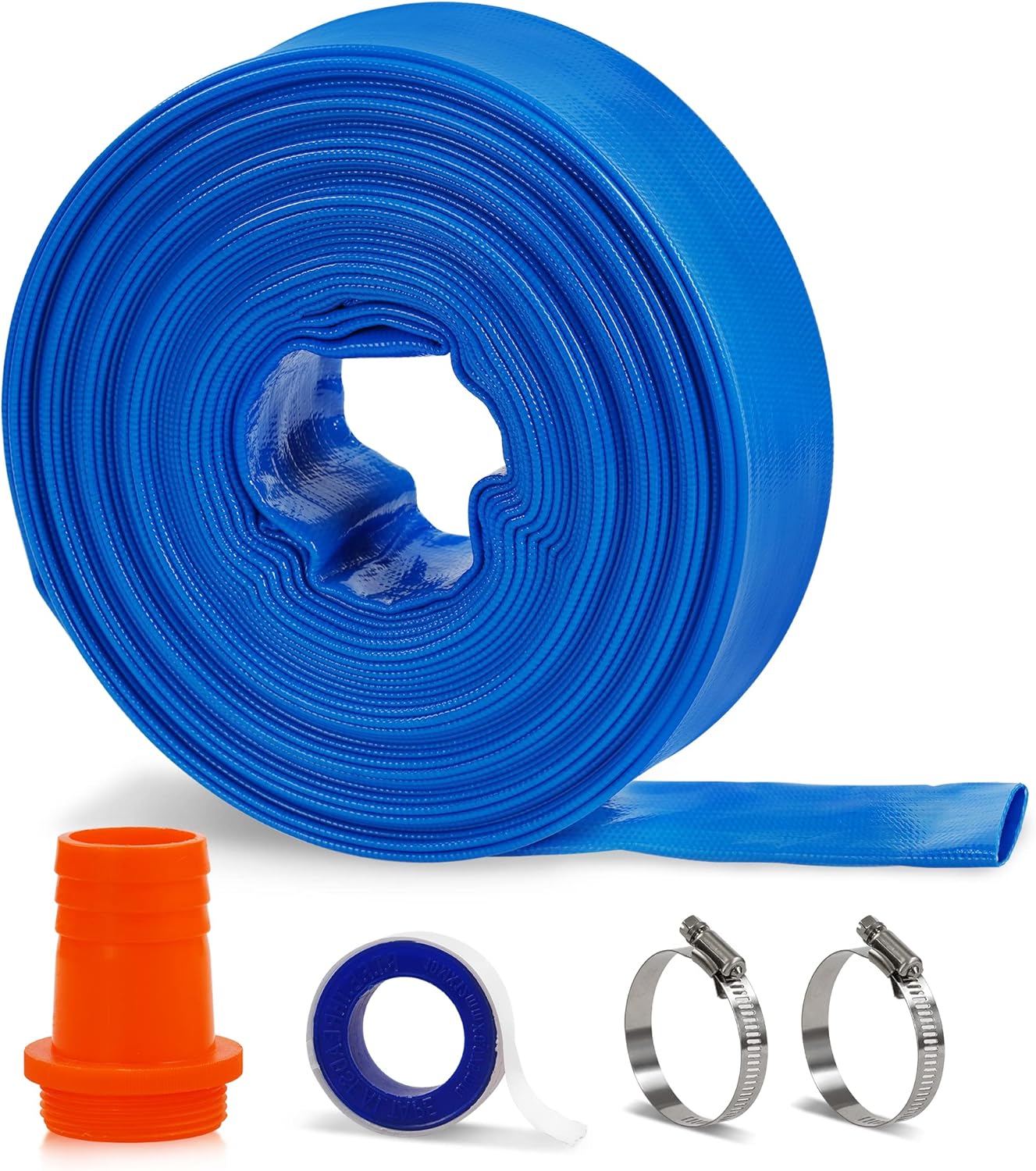 Acquaer 11/2" x 50 FT Pool Backwash Hose, Heavy Duty