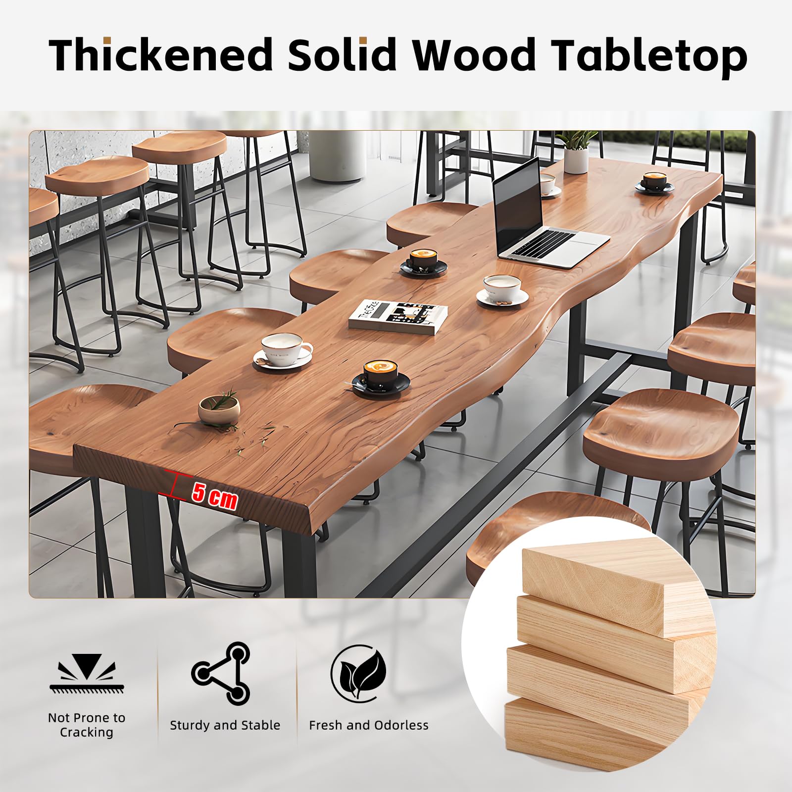Dom wiejski z litego drewna Wysokość stołu pubowego do kuchni i jadalni