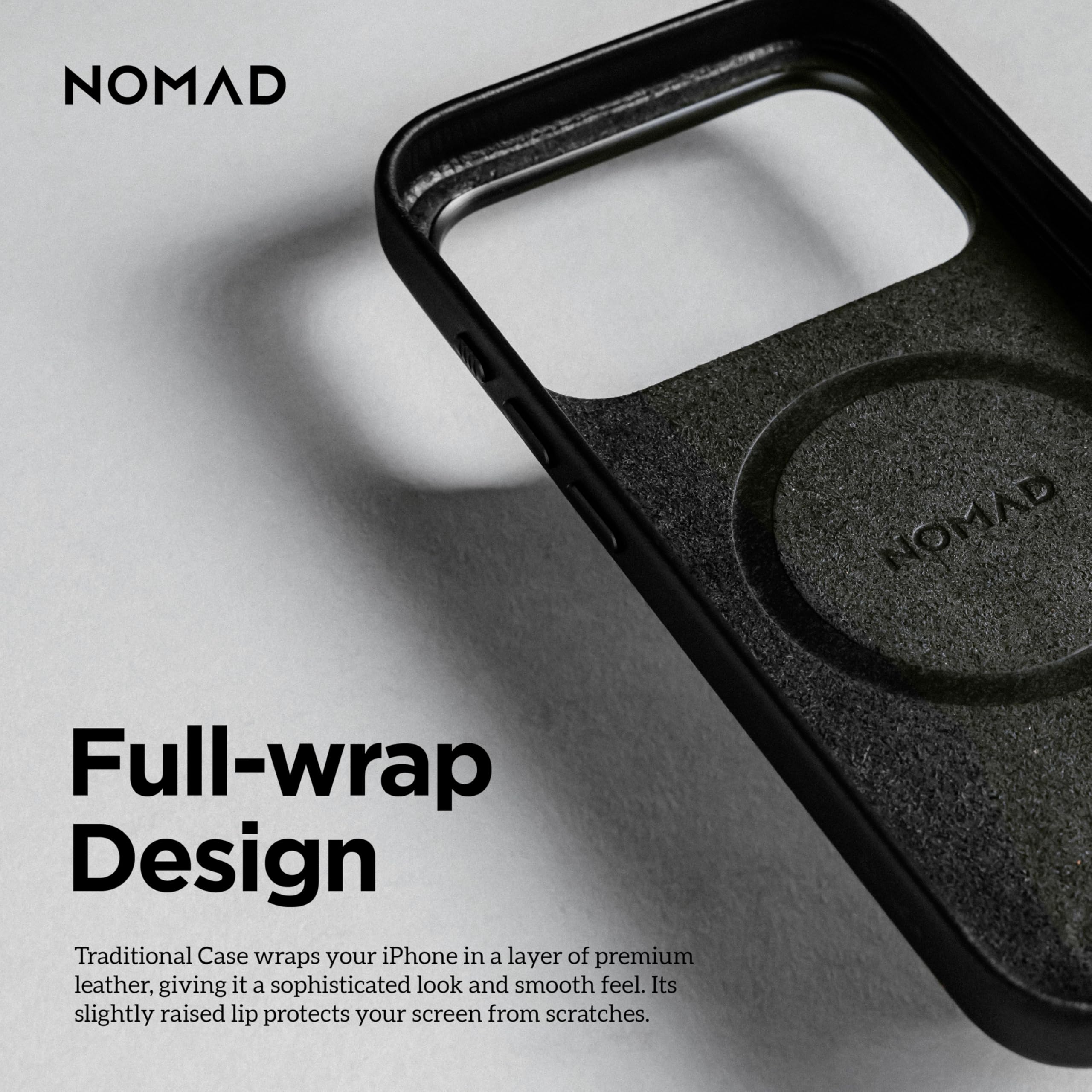 Amazon.com: NOMAD Traditional Leather Case Black Compatible with
