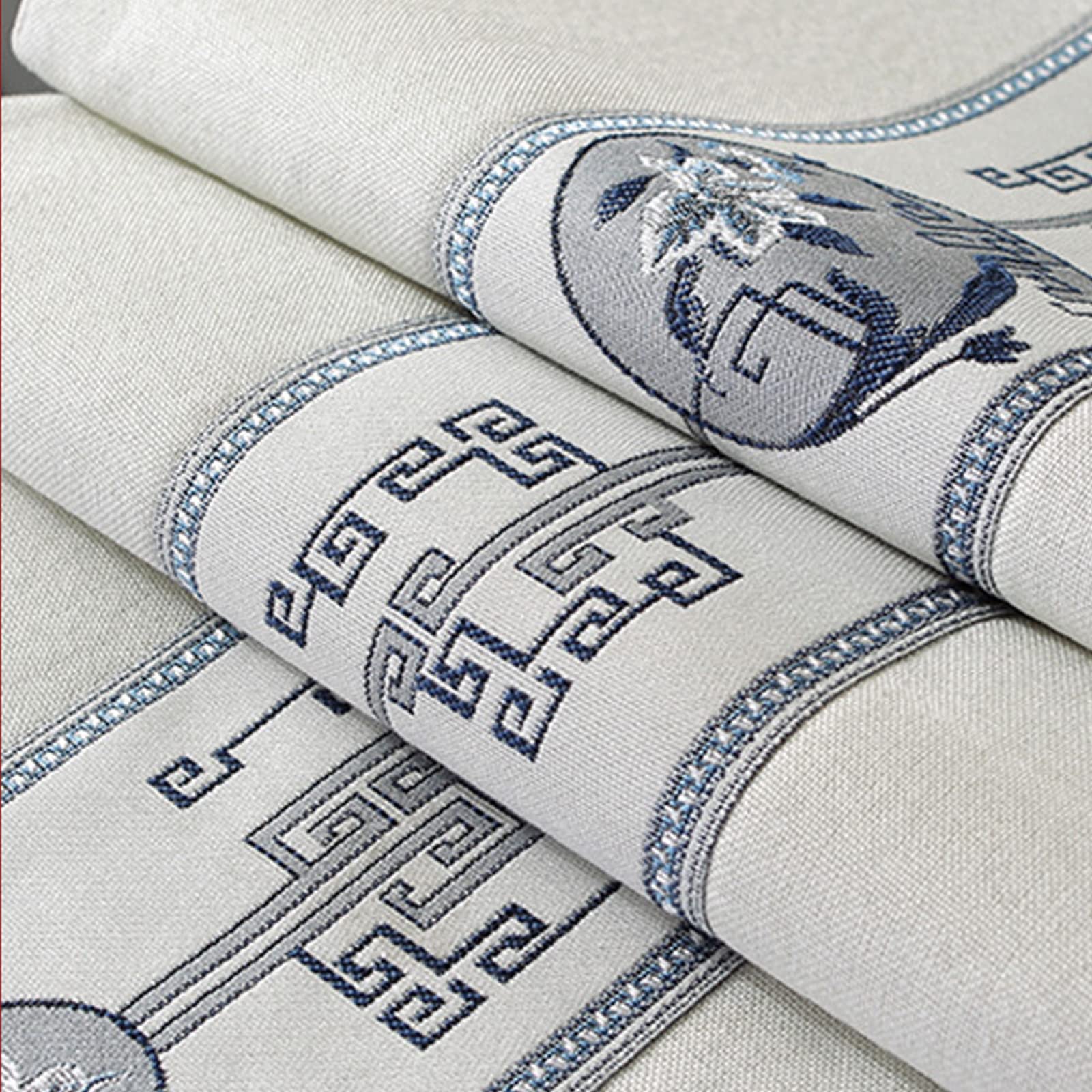 Runner da tavola con nappe, 33 x 210 cm, in lino, decorazione per tavolo da pranzo, cucina, feste, matrimoni, perfetto per eventi domestici