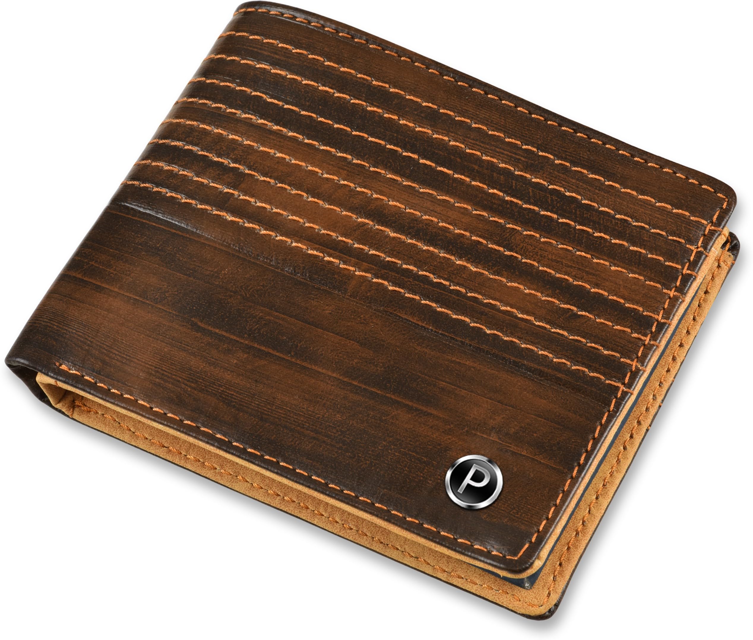 Men Brown Artificial Leather Wallet (4 Card Slots)_88 (SPW 4057 Brown BZ)-picture-39