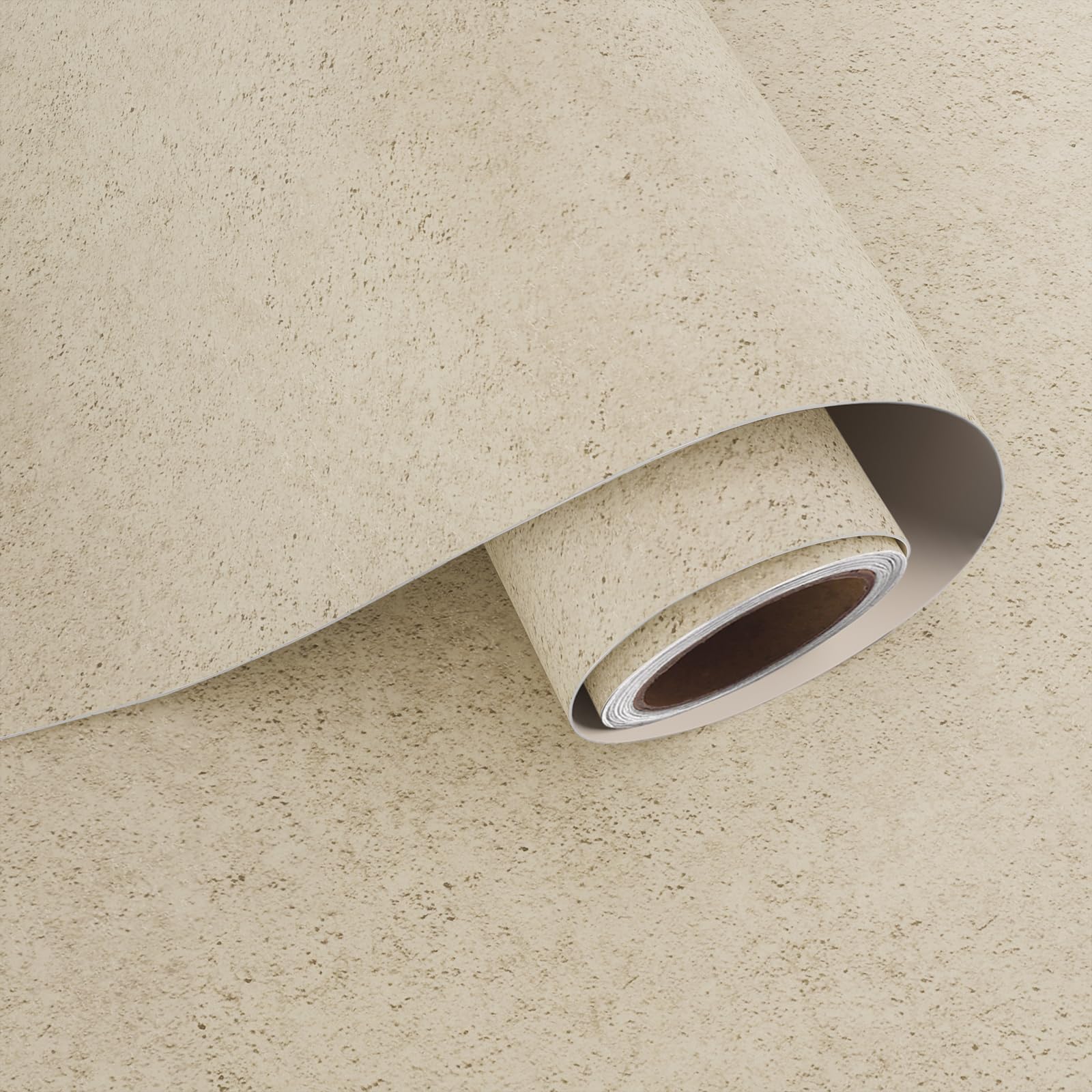 VaryPaper Beige Concrete Wallpaper Industrial Limewash Wallpaper 40x800cm