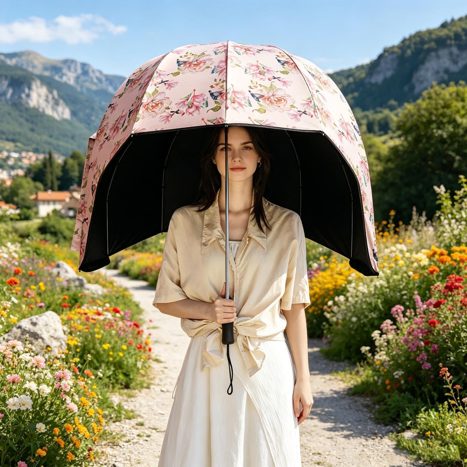Genérico Parapluie portable Abri d'ombre en forme de casque