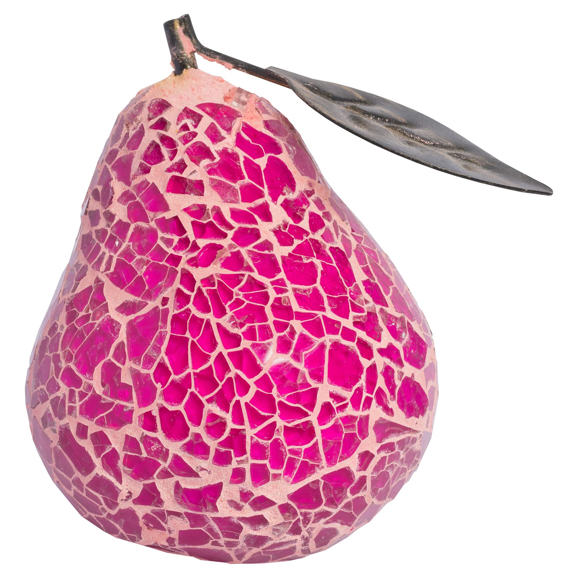 Design By Pepper Mosaic Glass Pink Pear With Leaf Mosaic Fruit Table Centrepiece Fruit Bowl Coffee Table Decor