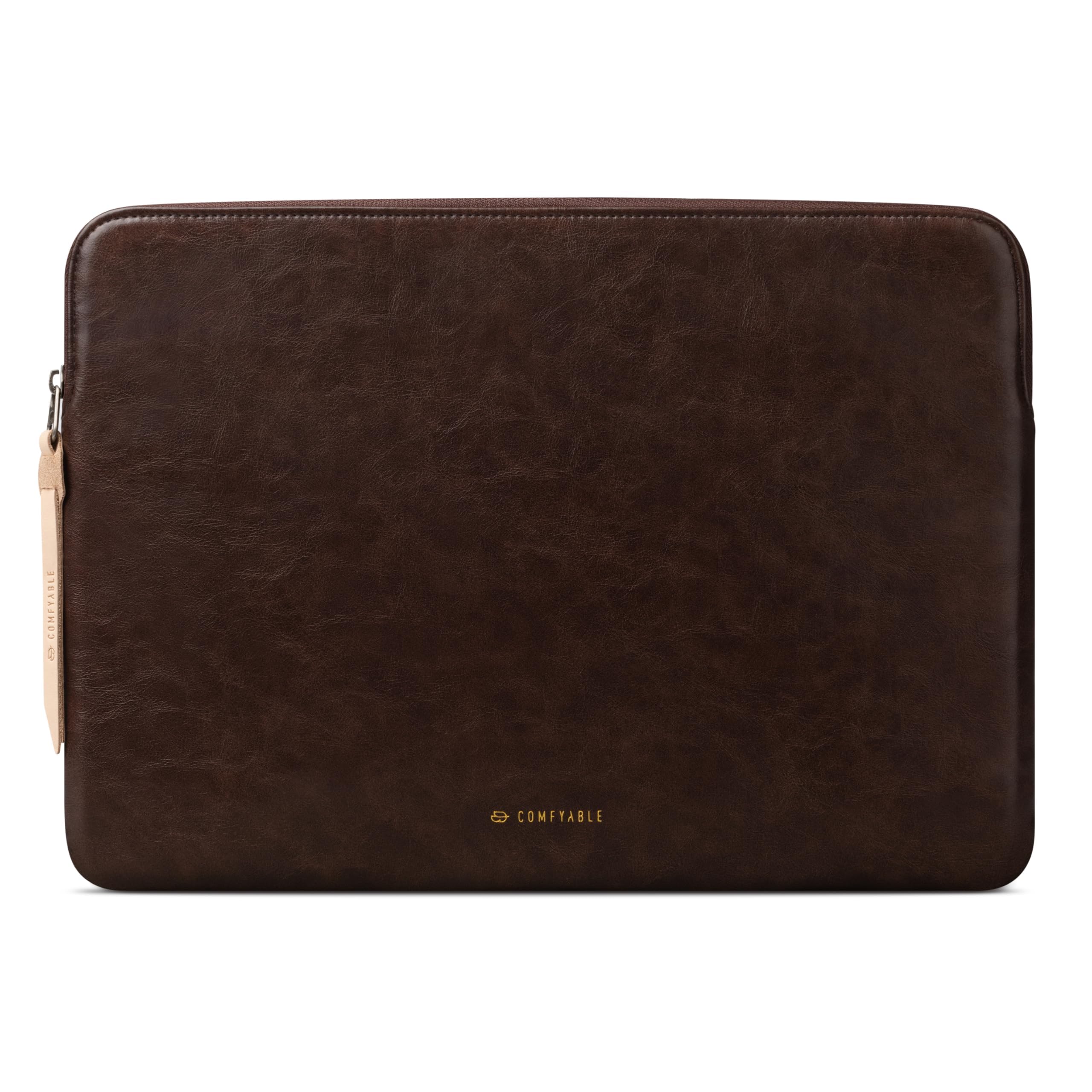Comfyable Funda portátil Compatible con MacBook Pro 16 M5 Pro/MAX A3428 A3429 M4 M3 M2 M1 2026-2019 y MacBook Air 15 Ajuste Holgado, Sleeve PU Repelente al Agua, Marrón Briarwood