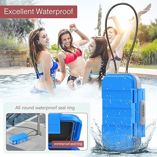 Miniatura 2 de Caja de seguridad portátil, caja de seguridad portátil, caja de bloqueo de combinación impermeable para viajes, pequeña caja fuerte personal segura