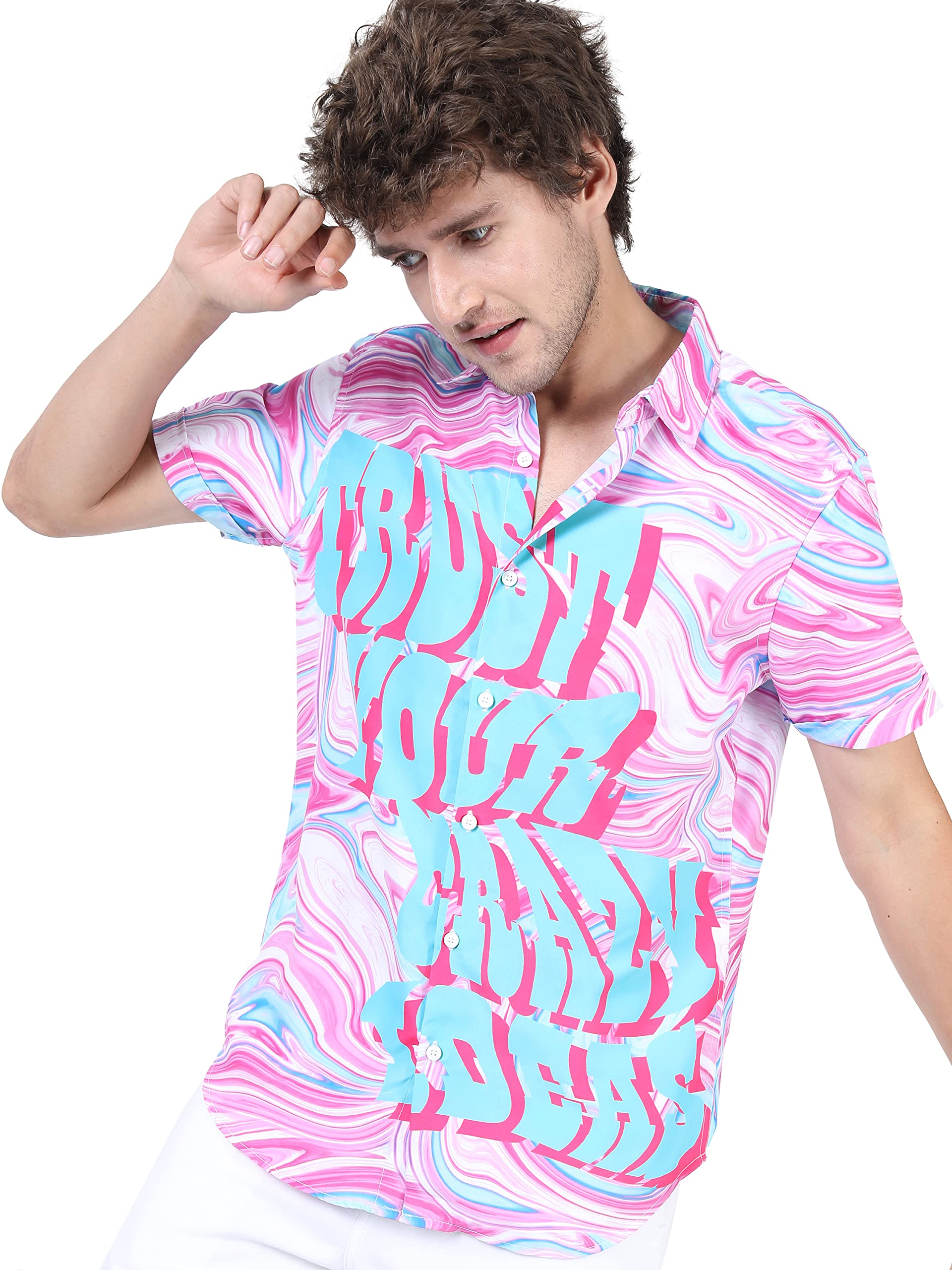 KETCH Men Slim Fit Printed Half Sleeve Shirt