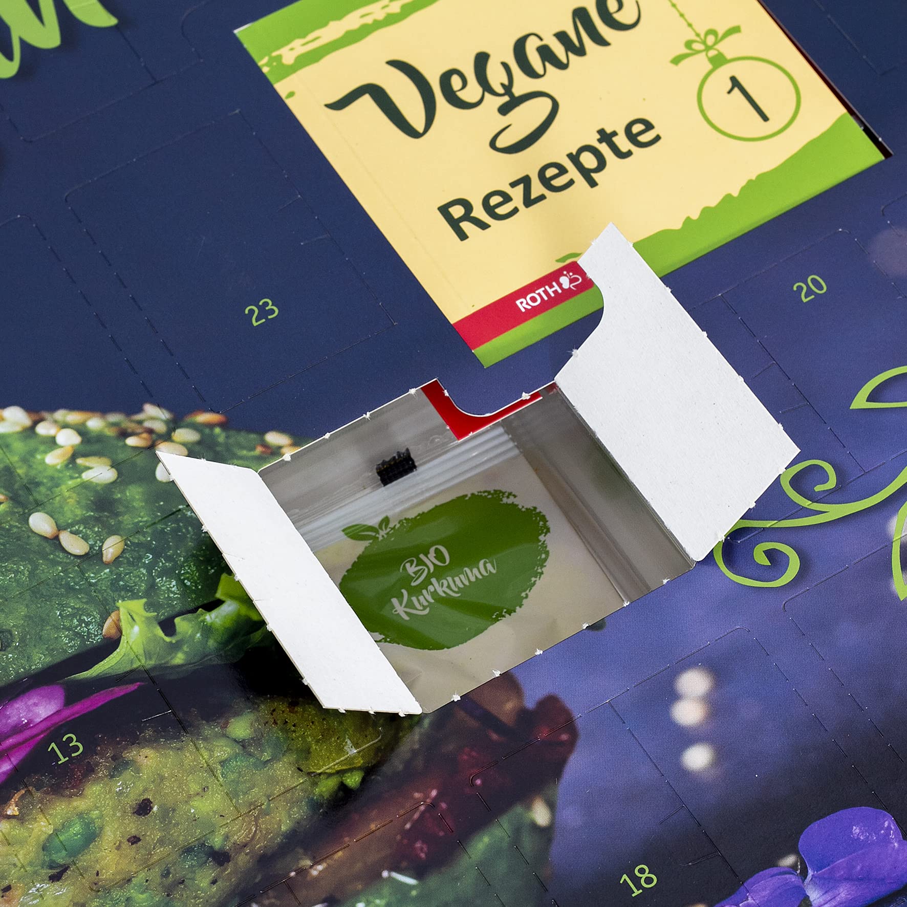 Calendario Avvento Spezie Vegane ROTH 2022 - 24 Erbe Con Ricettario, Ideale Regalo Natalizio