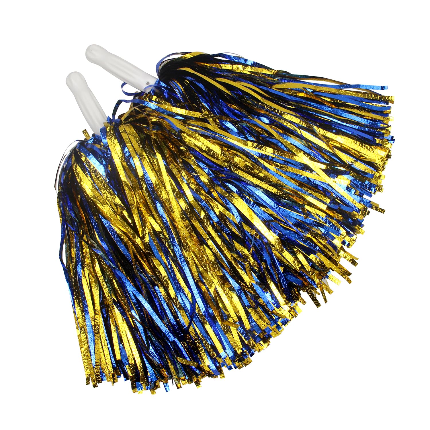 Hooshing 12PCS/24PCS Pom Poms Cheerleading Fluffy Metallic Pom Poms for Squad Team Sports Spirit Party Adopt Metal Embossing Process