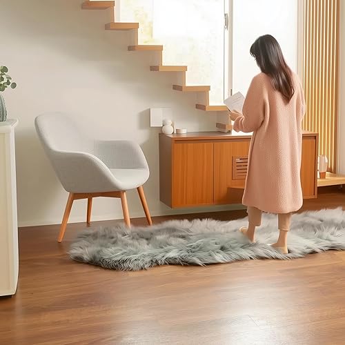 Miniatura 5 de Super Area Rugs - Alfombra de piel de oveja suave y esponjosa