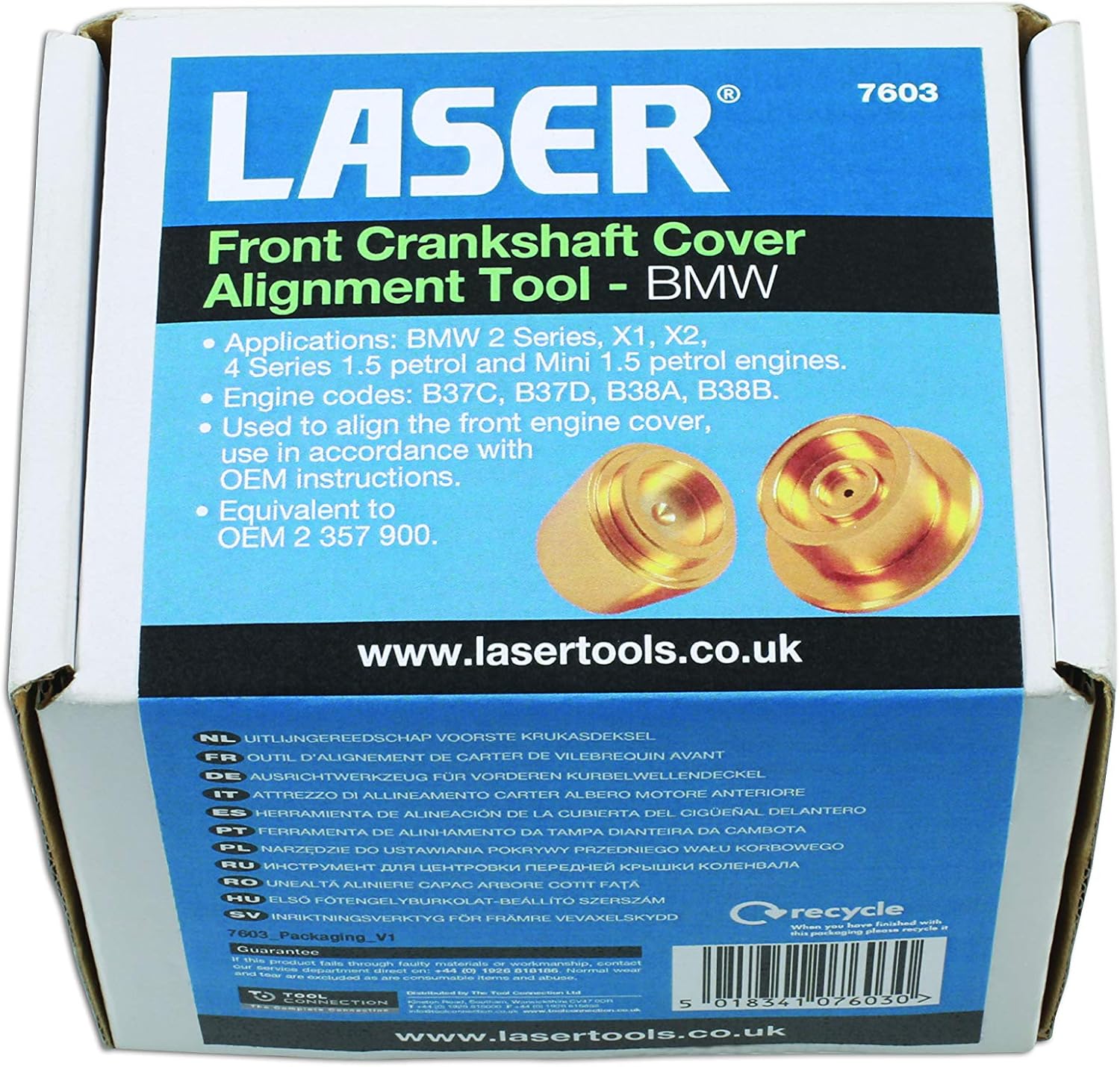 Laser 7603 Front Crankshaft Cover Alignment Tool