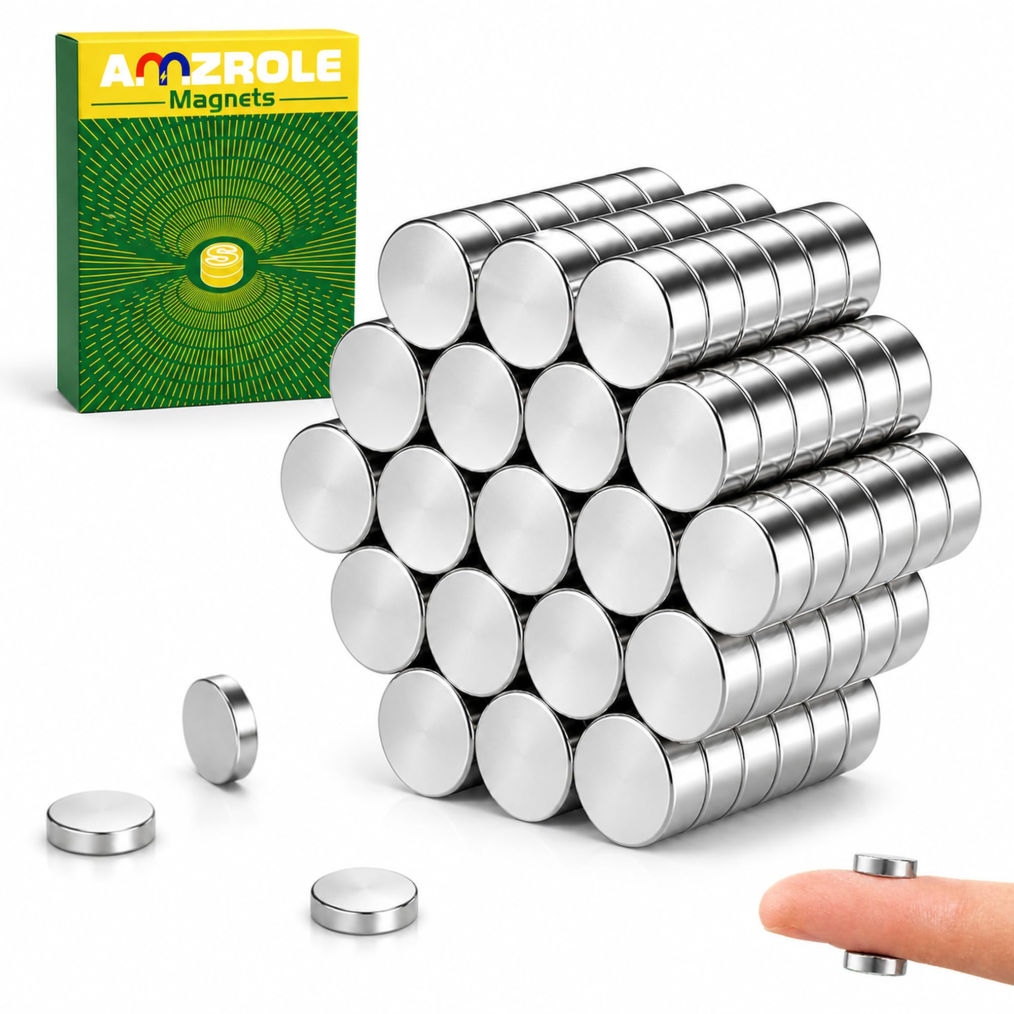 100 Stück Mini Neodym-Magnete,6X2mm Runde Starkmagnete mit starker Haftkraft – Ideal für Magnettafel, Whiteboard, Kühlschrank und Handwerk