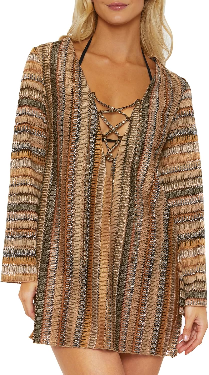 ISABELLA ROSE Women's Syracuse Lace Up Tunic, Casual, Beach Cover Ups for Women