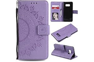 EYZUTAK Mandala Wallet Case for Samsung Galaxy S8 Plus