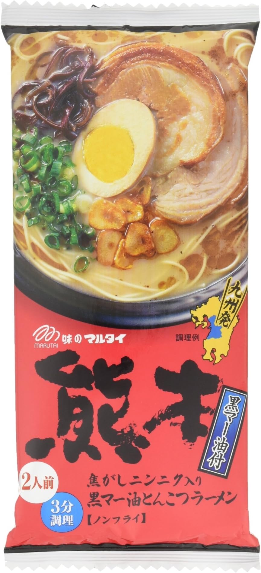 MARUTAI Kumamoto Tonkotsu Instant Noodle Soup Ramen Non-fried For 2 servings