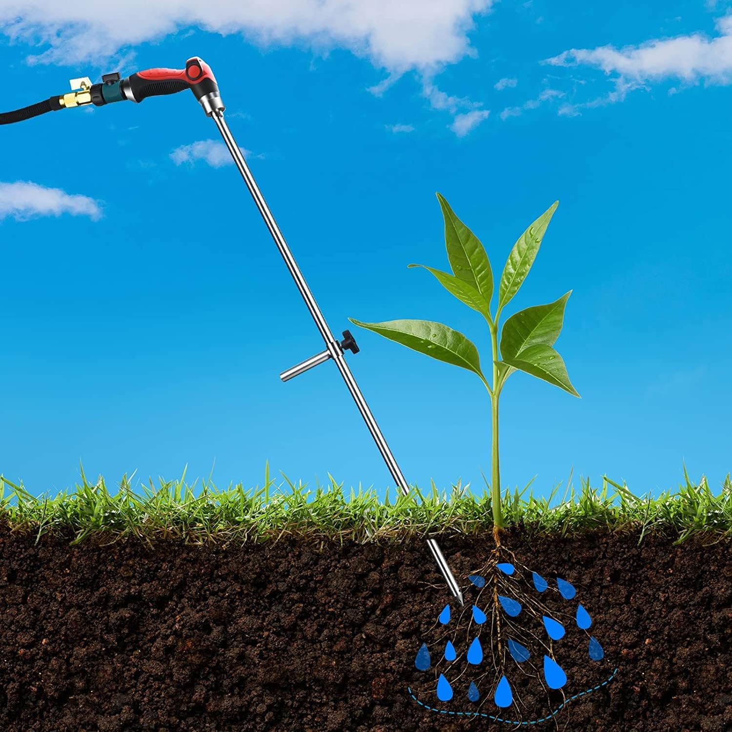 Stainless Steel Deep Root Watering Tool Garden Watering