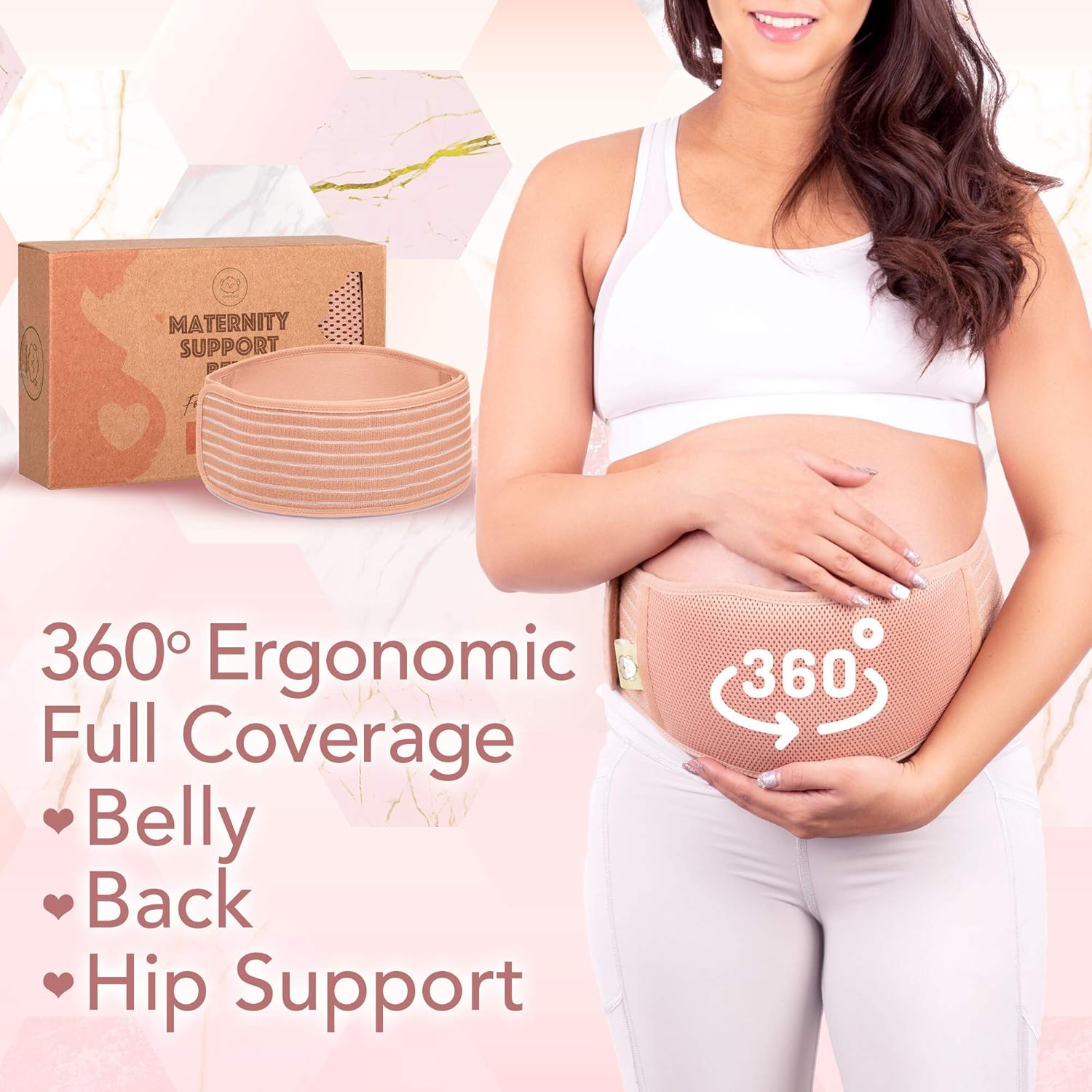 Maternity Pregnancy & Postpartum Belly Support Band for New Mothers - Postnatal Maternity Recovery Wrap Belt - Pregnancy Lower & Upper Back Support Belt : Clothing, Shoes & Jewelry