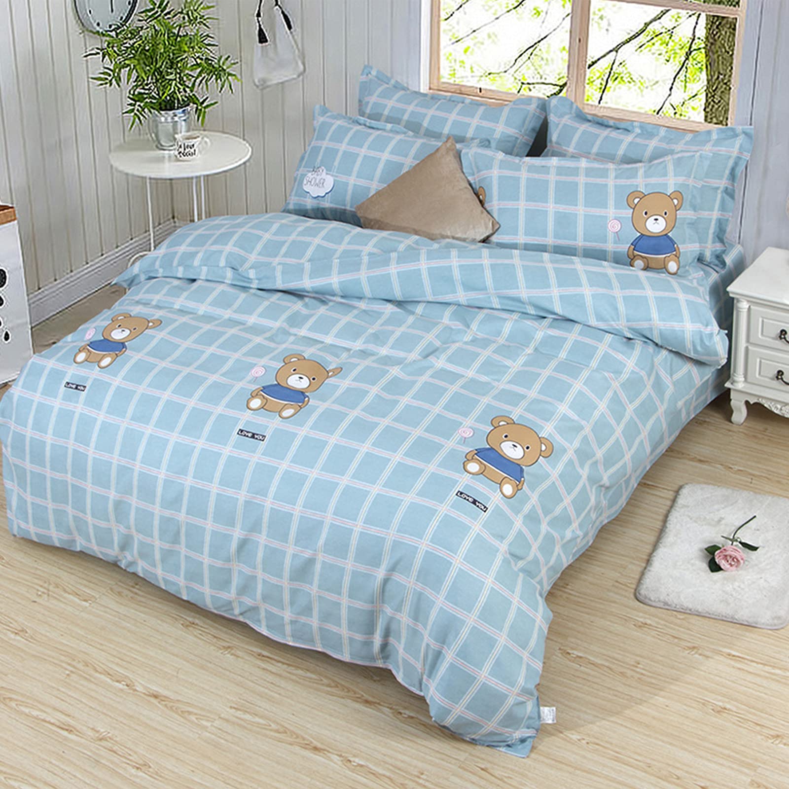 Couvercle de couette ultra soft en coton durable avec fermeture éclair invisible