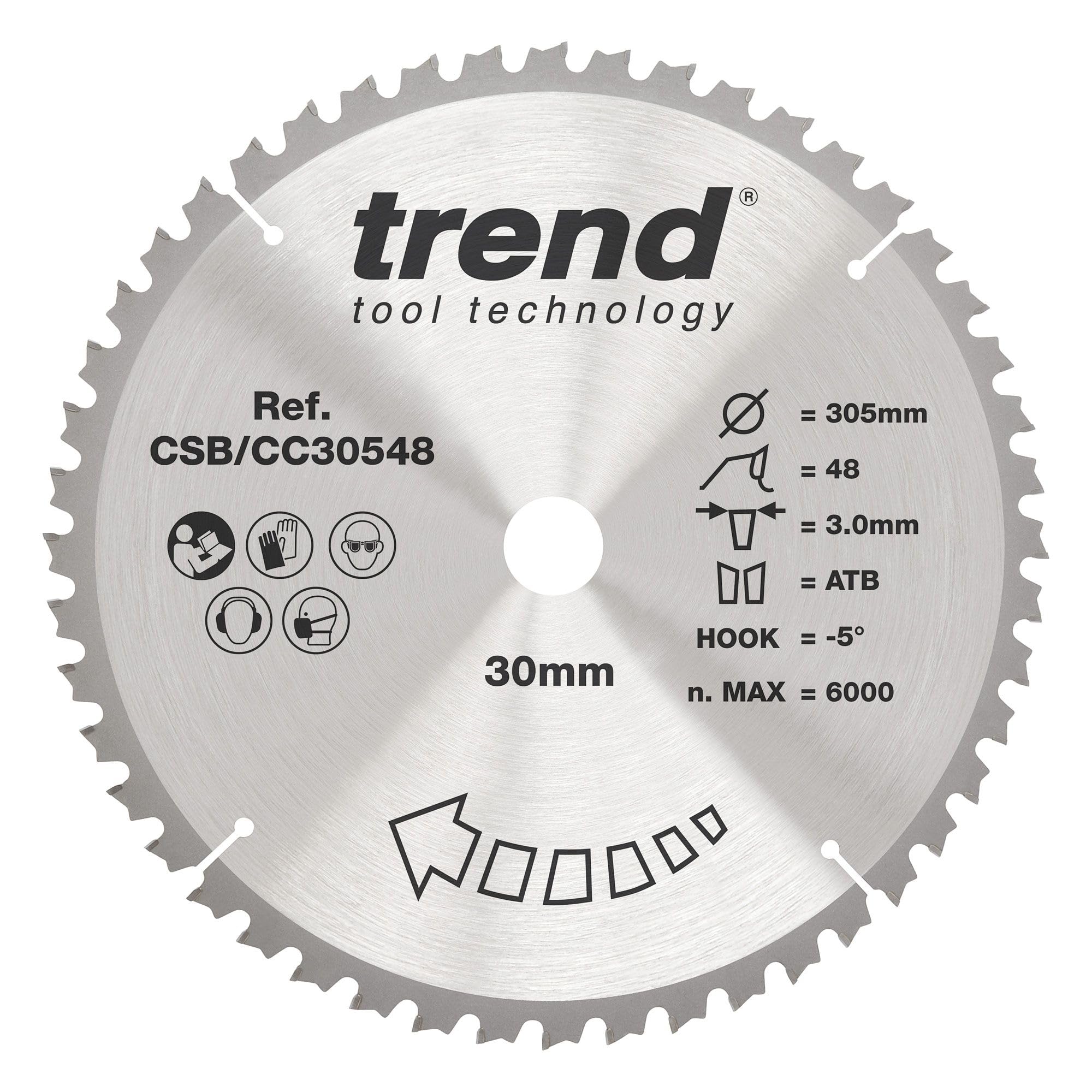 Trend CSB/CC30548 Wood Mitre Saw Blade 305mm x 30mm x 48T