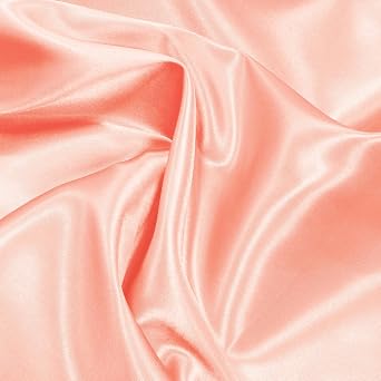 NSGZ Blush Satin Fabric By The Yard 2 Yards 60 Wide, Silky Solid
