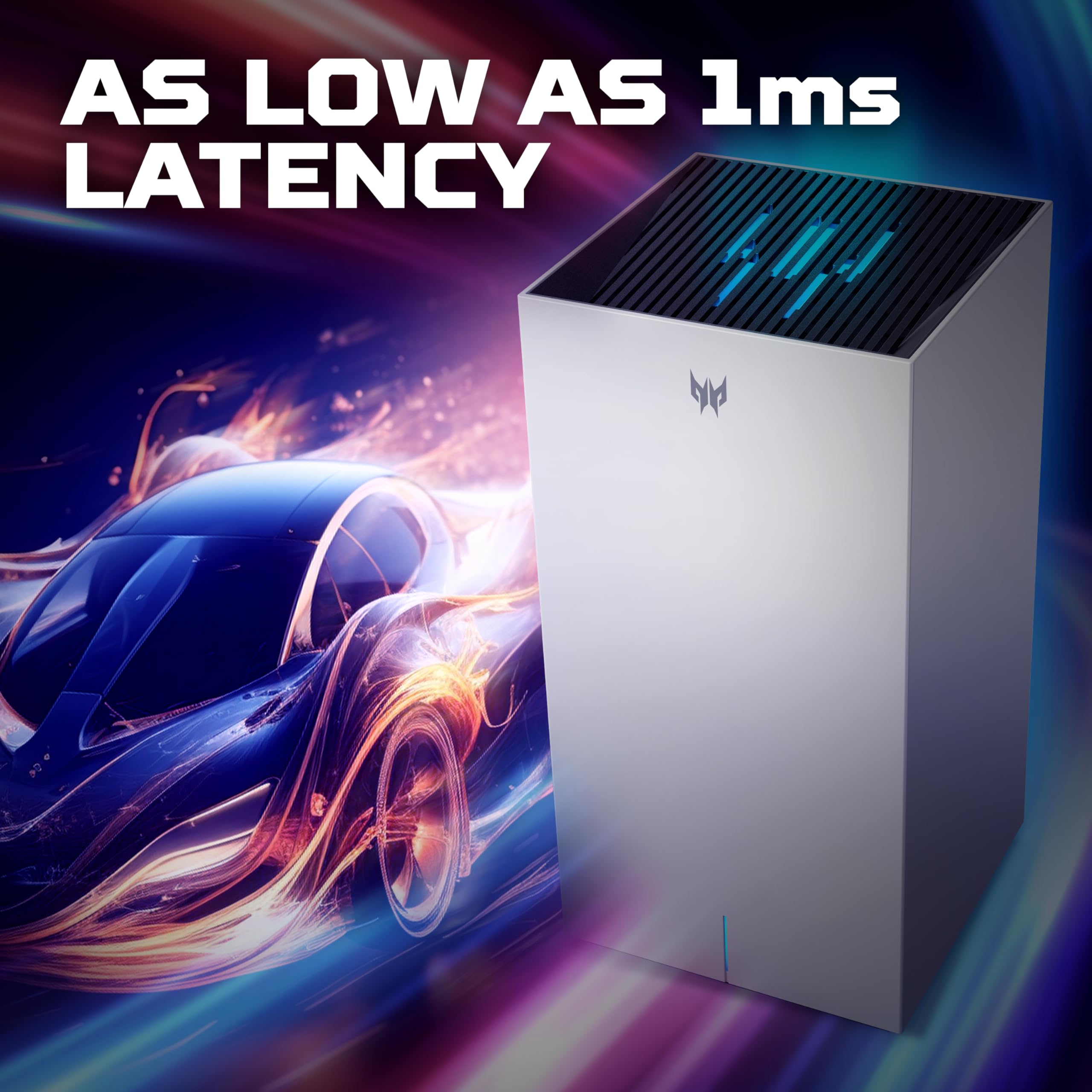 Routeur WiFi Predator Connect T7, WiFi 7, Jusqu'à 5.7Gbps, Latence 1 ms, Compatible Intel® Killer™ Prioritization Engine, Système Mesh