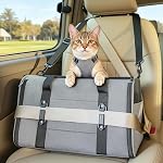 Petsfit Pet Carrier Airline Approved, Soft-Sided Cat Carrier with Patented Car Buckle, Lightweight and Collapsible with Adjustable Shoulder Strap, Soft Cushion,Green