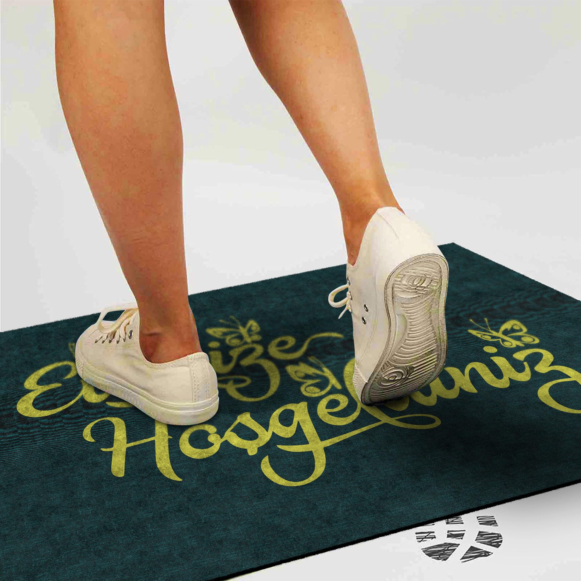 Monnhein Kapı Önü Paspası - Modern ve Şık Kapı Paspası | Ev, Ofis ve Dış Mekân Kullanımı İçin (Evimize Hoşgeldiniz) 45x65