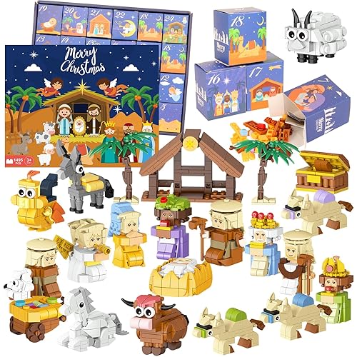 Nativity Building Blocks Advent Calendar 2025, 24 Days of Nativity