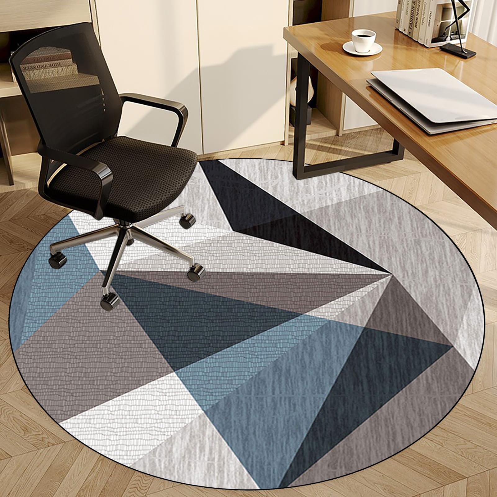 Office Chair Mat for Carpet Floor, Home Multi-Purpose Low-Pile Chair Carpet Hard Floor Protector Mat, Round Desk Chair Mat, Non-slip Gaming Chair Mat, 140 cm Floor Protectors for Rolling Chairs