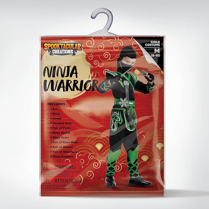 Spooktacular Creations Disfraz de Ninja para Niño - Conjunto Infantil Halloween miniatura 6