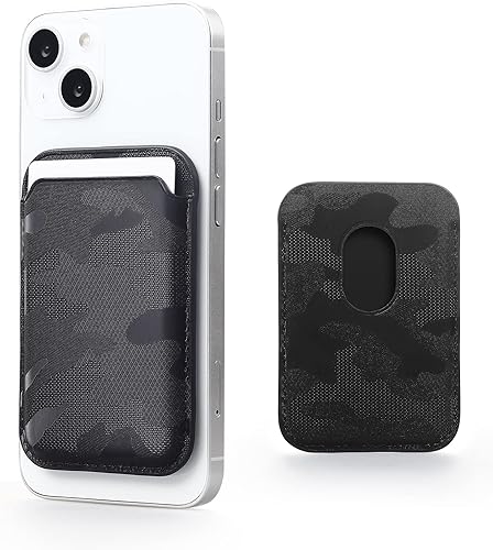 WALLFID Magsafe - Cartera de cuero compatible con iPhone 15/14/13/12 Pro/Max/Plus/Mini, tarjetero RFID con imán MagSafe