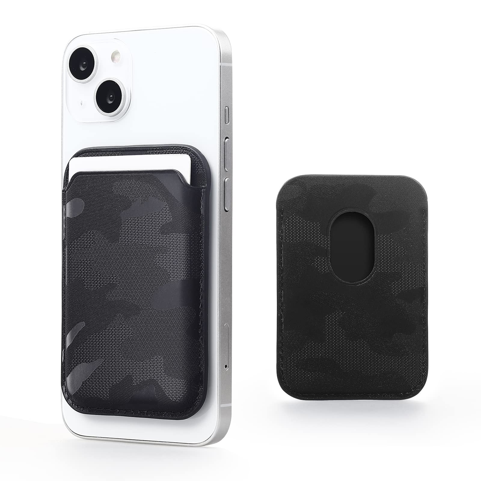 WALLFID Portafoglio in pelle con MagSafe compatibile con iPhone 12/13 Mini/Pro/Max, supporto RFID con magnete MagSafe