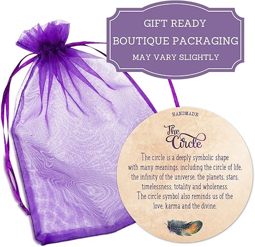 Miniatura 7 de SPUNKYsoul Boho 3 Círculos Colgante Hecho a Mano Tierra Océano Collar Joyería para Mujer Oro Plata Cobre Oro Rosa Multi-Metal