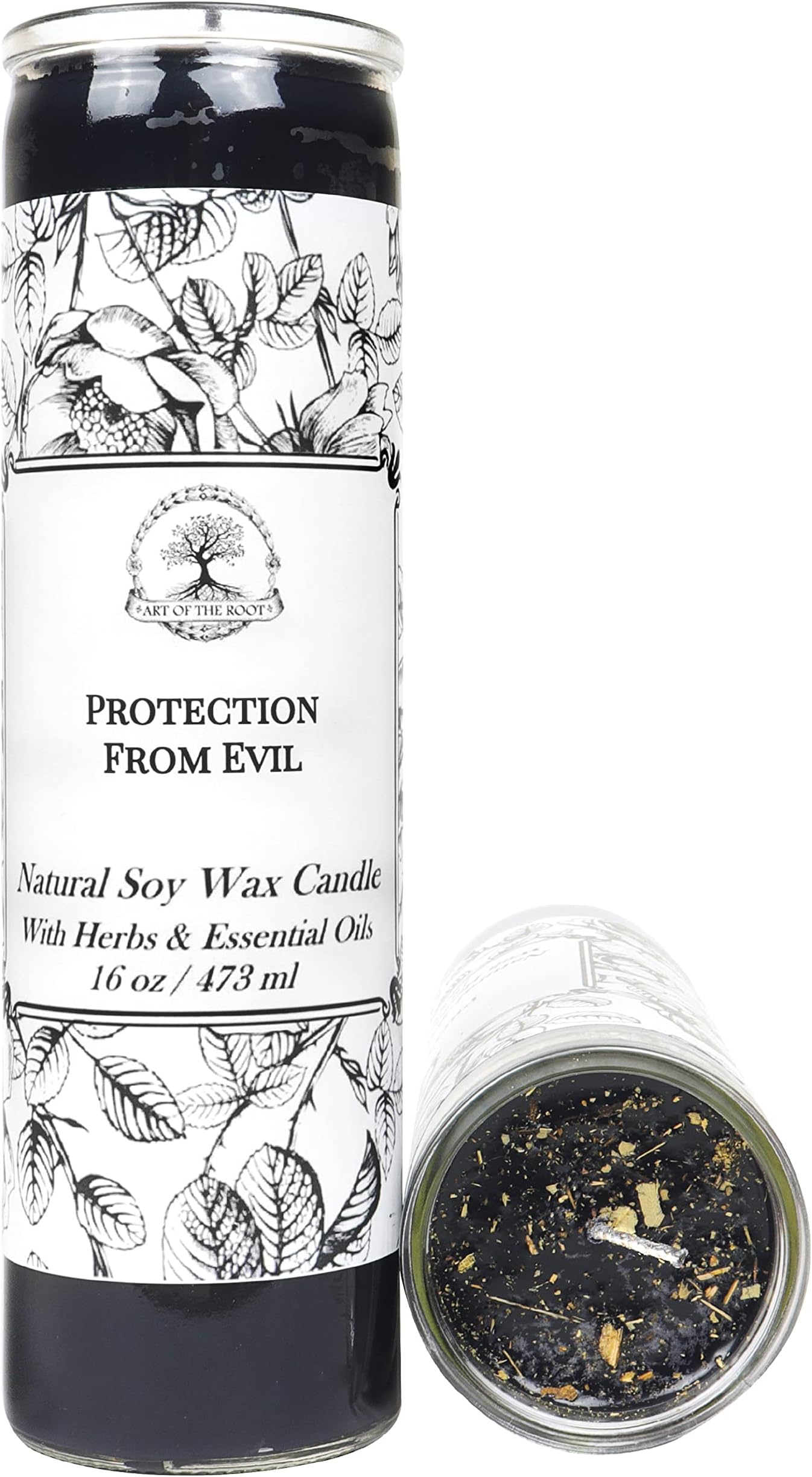 Protection from Evil Candle 7 Day | Natural Soy Wax | Made with Herbs & Essential Oils | Negative Energy, Warding, Curses, Hexes, Reversing Rituals | Wiccan Pagan Conjure Hoodoo
