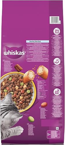 WHISKAS Croquettes pour chat stérilisé 14 kg au poulet - 3