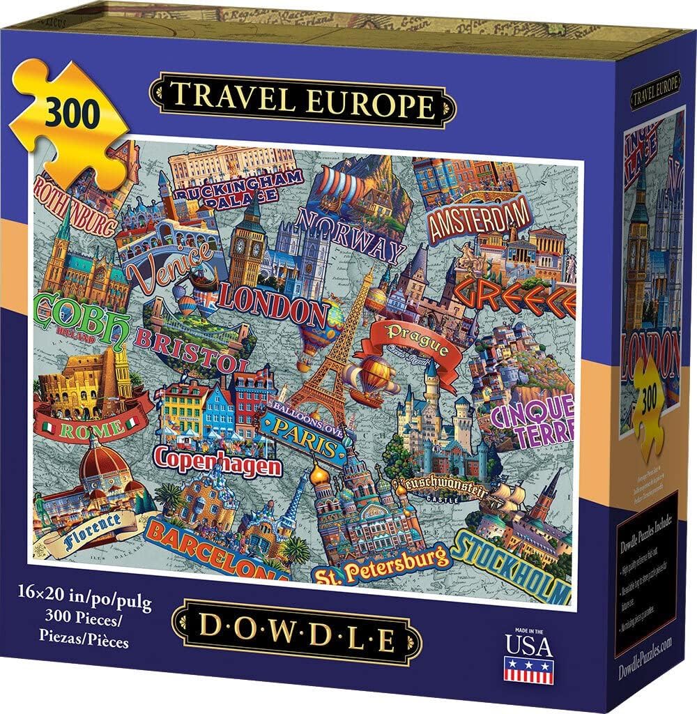 Dowdle Jigsaw Puzzle - Travel Europe - 300 Piece