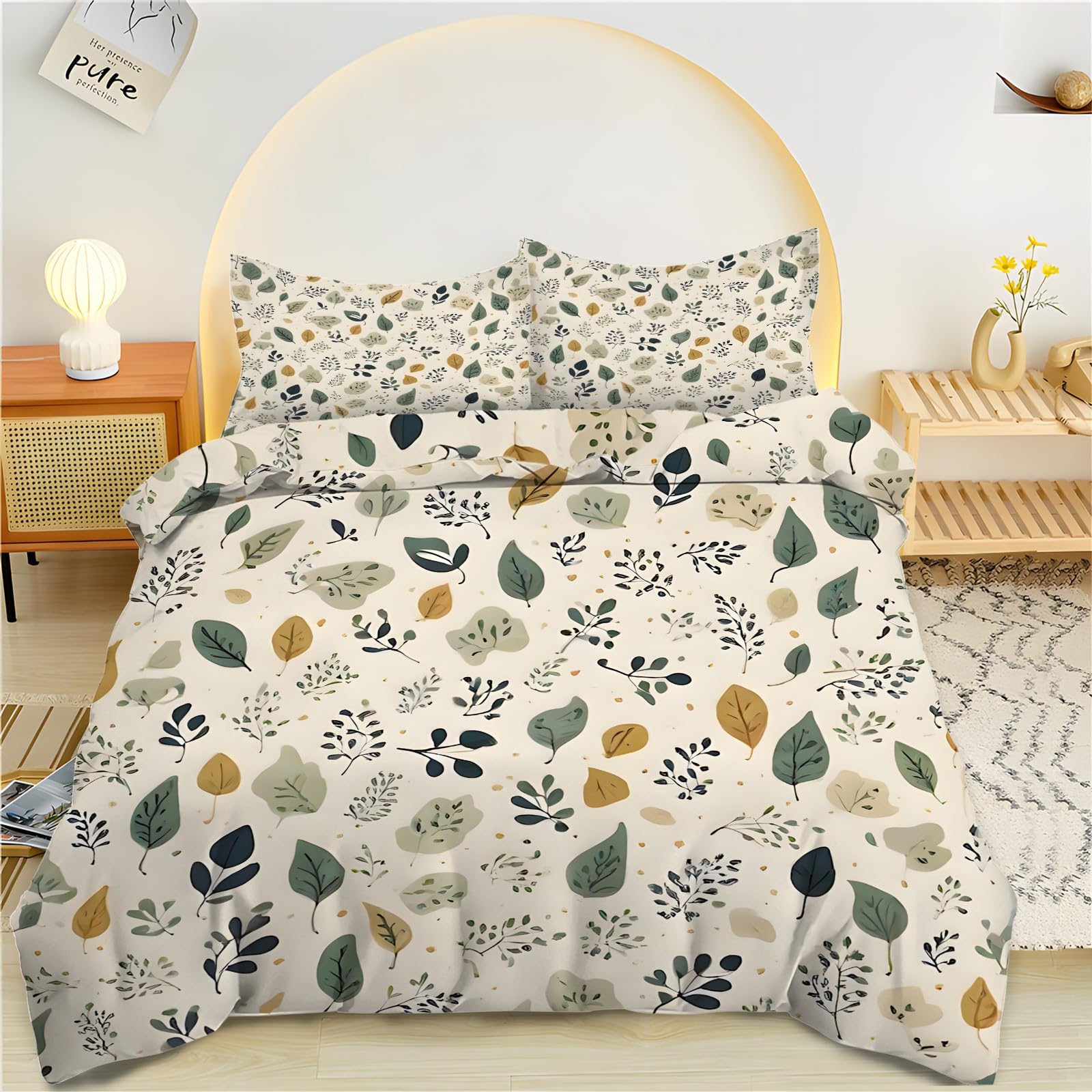 Housse de couette 200x200 en microfibre abricot avec fermeture éclair intégrée
