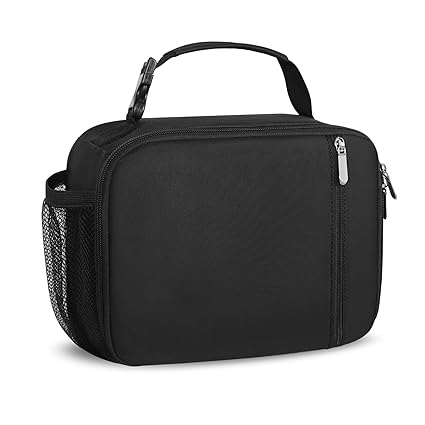 esouler Lunch Box for Men Insulated Lunch Bag Durable Lunchbox-Black
