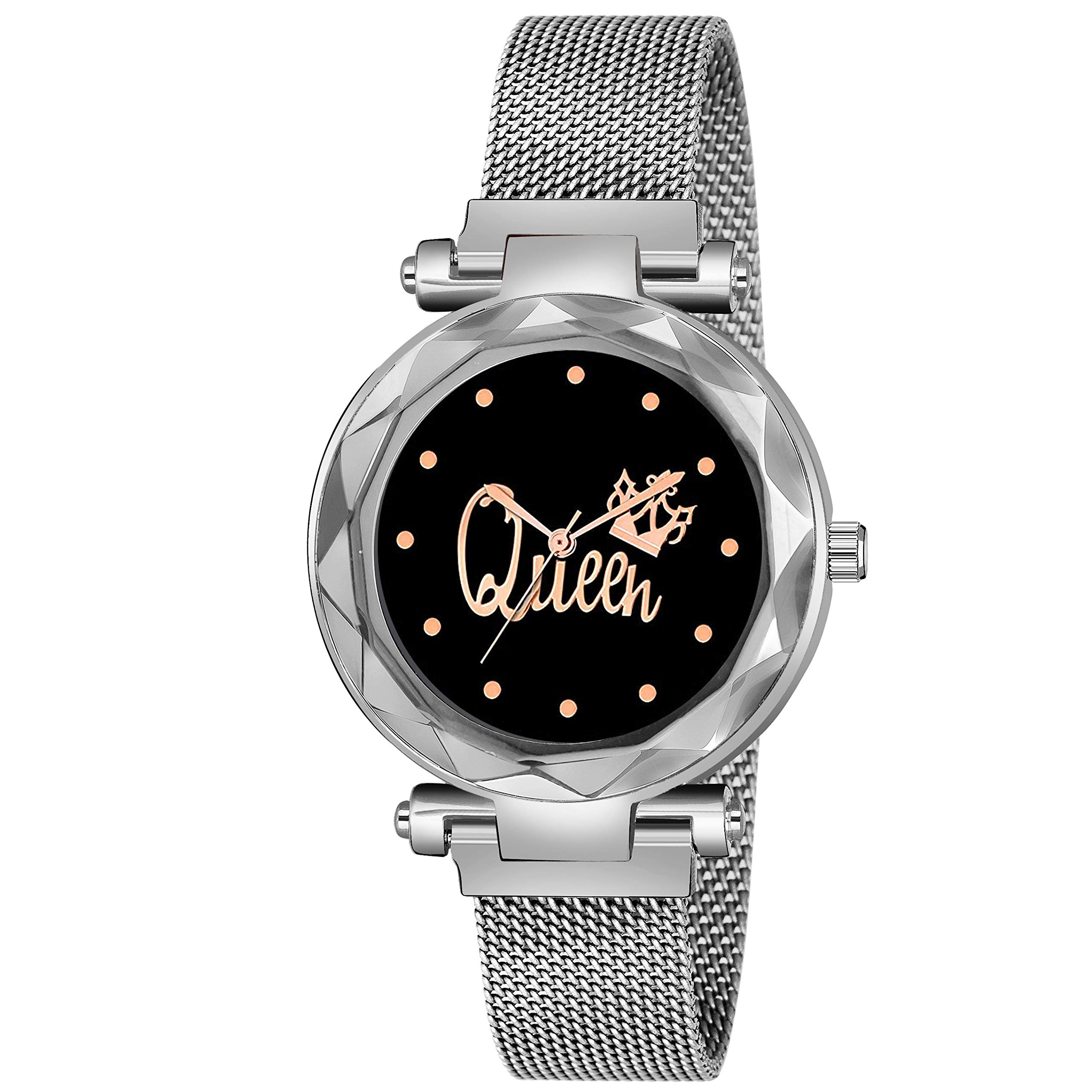 Red Robin New Queen Design Round Black Dial with Latest Stylish Silver Magnet Belt Analogue Watch - for Women & Girls (B092J3JYNM) Amazon Price History, Amazon Price Tracker