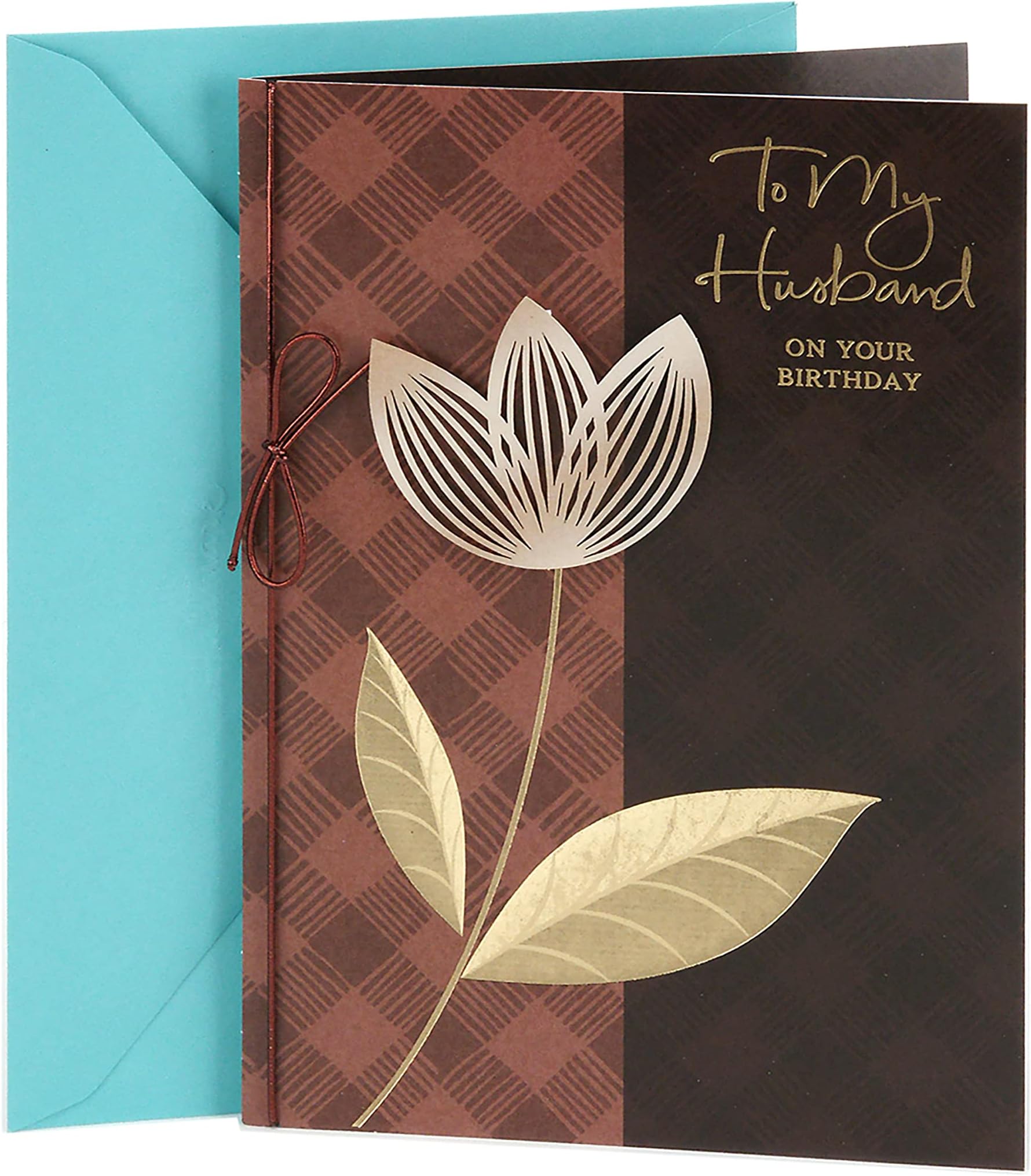Hallmark Birthday Card for Husband (Plaid with Flower) : Amazon.ca ...
