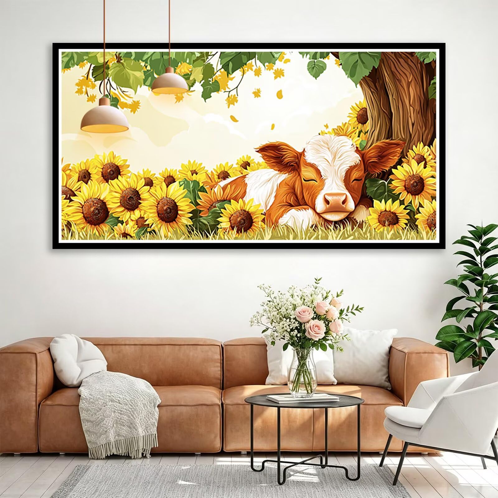 Diamond Painting Blume Diamant Painting Bilder Erwachsene 140x70 cm Q0-29