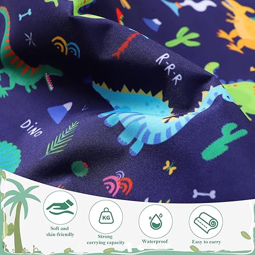 Miniatura 6 de Cama de viaje extensor de asiento de avión para niños, cama de avión para niños pequeños con bolsillo lateral, artículos esenciales de viaje en